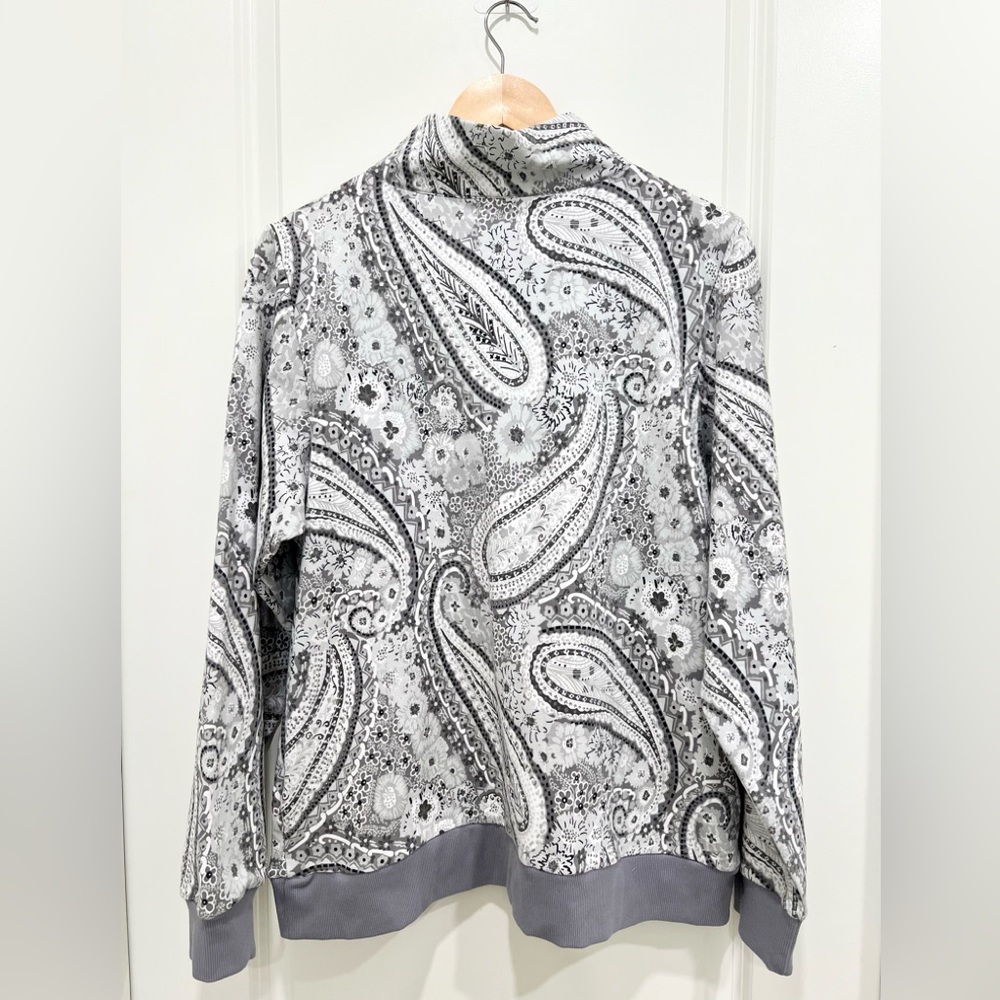 VERA BRADLEY French Terry Quarter-Zip Sweatshirt with Pockets - Picture 7 of 8